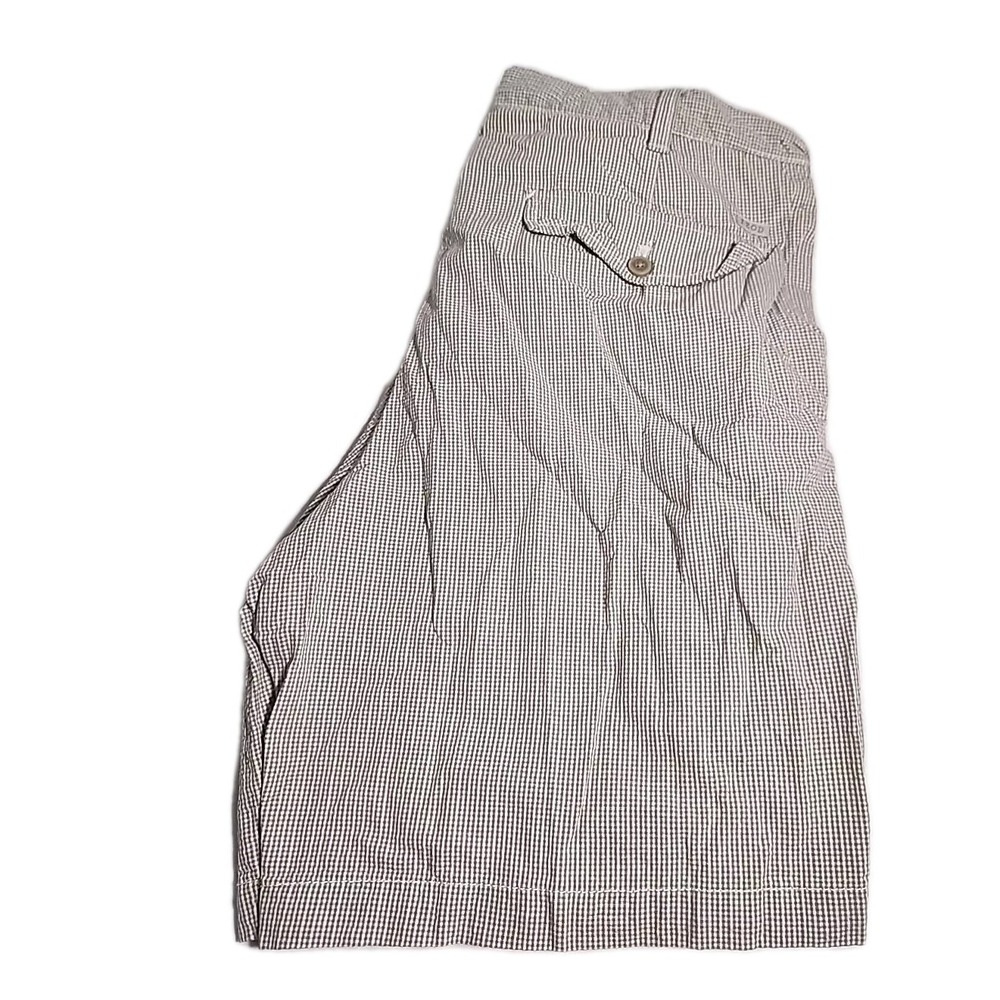 IZOD Flat Front Beige Checkered Seersucker Chino Men's Short Size‎ 40"